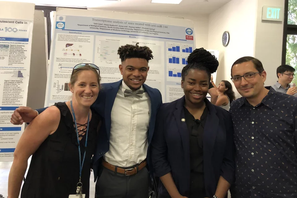 Group in front of poster presentation