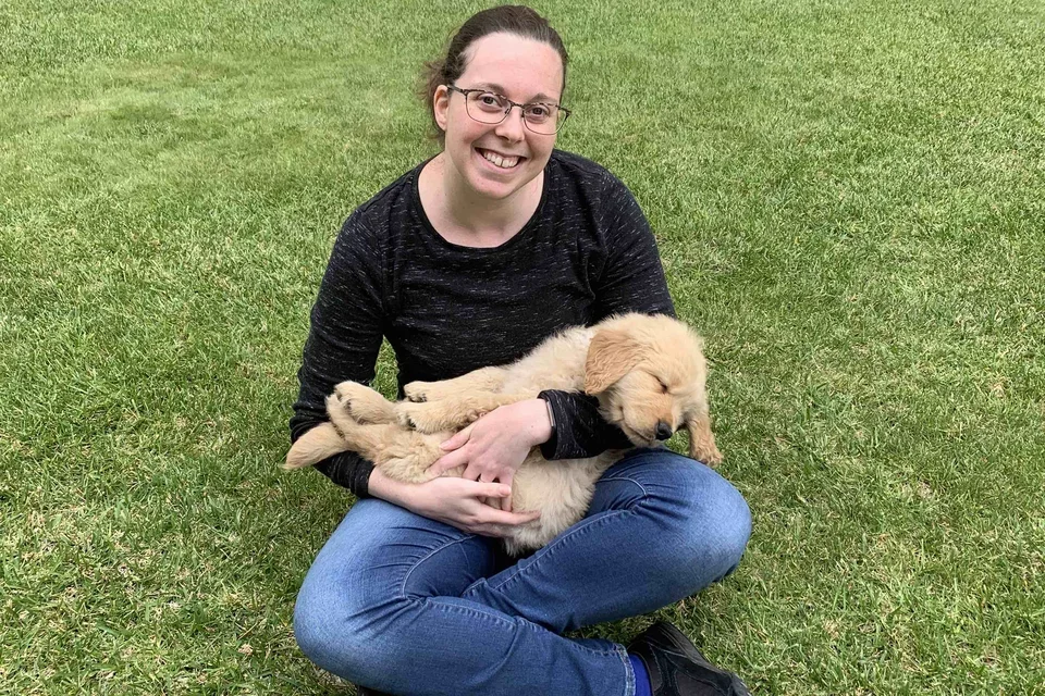 Woman with dog