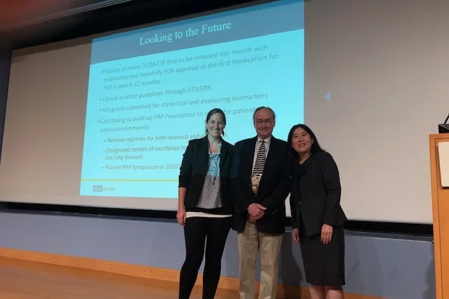 Liz gives Medicine Grand Rounds with Dr. Tisha Wang