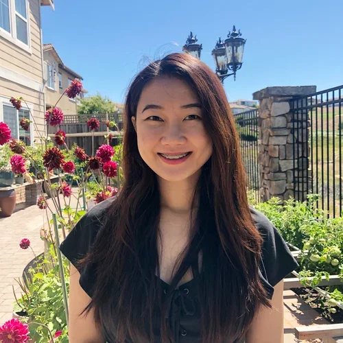 Li Huynh outside in garden