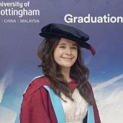 Madelaine Sholto at University Nottingham graduation