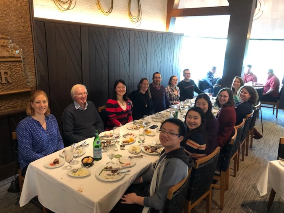 Group enjoying all-you-can-eat Brazilian Churrascaria BBQ at Fogo de Chao