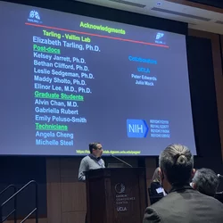 Tom presents some of the lab's research at the UCLA Cardiovascular Theme Symposium