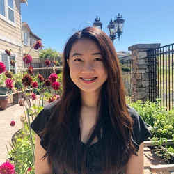 Li Huynh outside in garden